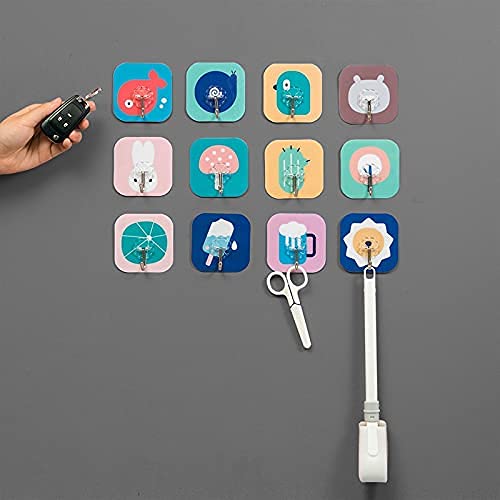 Hooks-Cartoons Strong Adhesive Wall Sticky Hooks(Pack of 6)