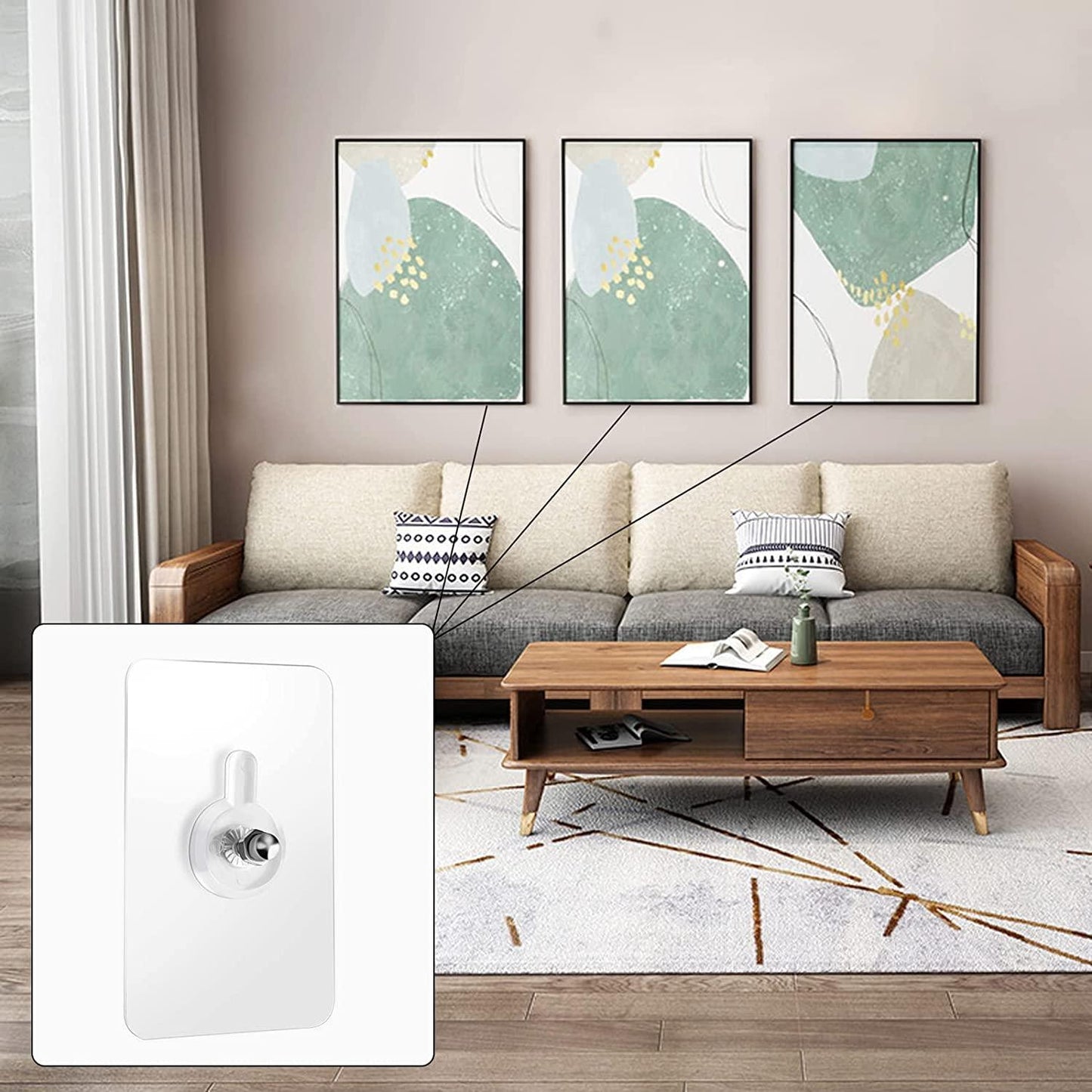 Self Adhesive Wall Hooks – Heavy Duty Stainless Steel (Pack of 10 & 20)