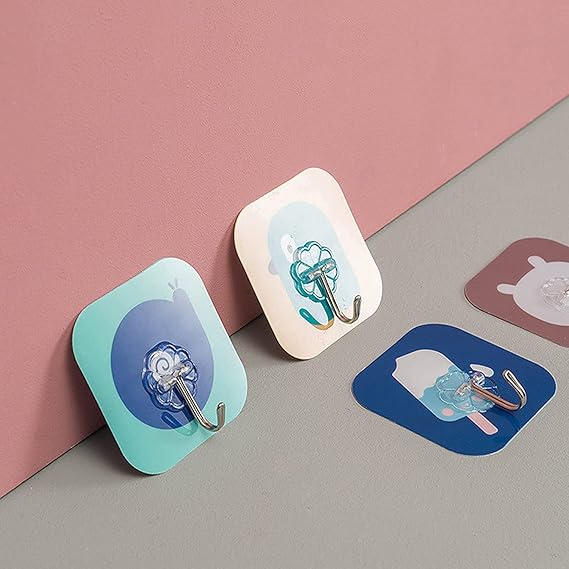 Hooks-Cartoons Strong Adhesive Wall Sticky Hooks(Pack of 6)