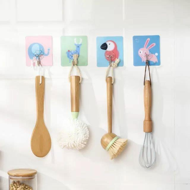 Hooks-Cartoons Strong Adhesive Wall Sticky Hooks(Pack of 6)