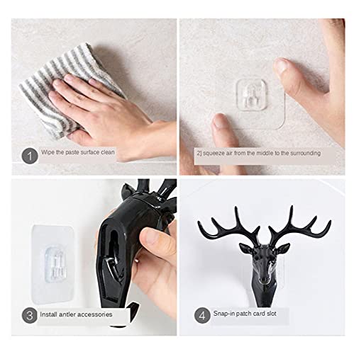 Hanging Hook- Self Adhesive Deer Head Hanging Hook (Pack of 2)