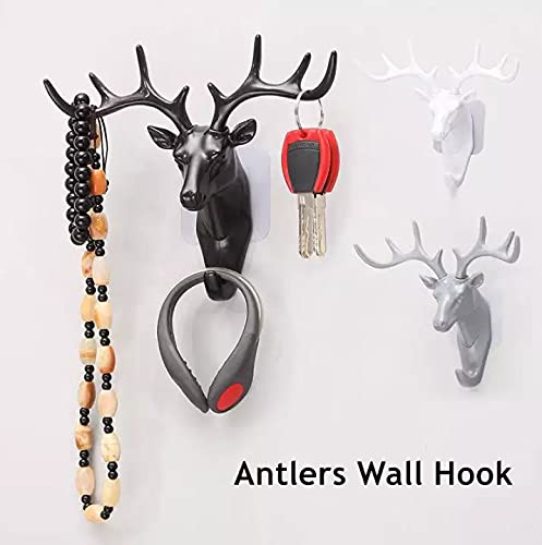 Hanging Hook- Self Adhesive Deer Head Hanging Hook (Pack of 2)