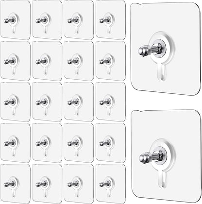 Self Adhesive Wall Hooks – Heavy Duty Stainless Steel (Pack of 10 & 20)