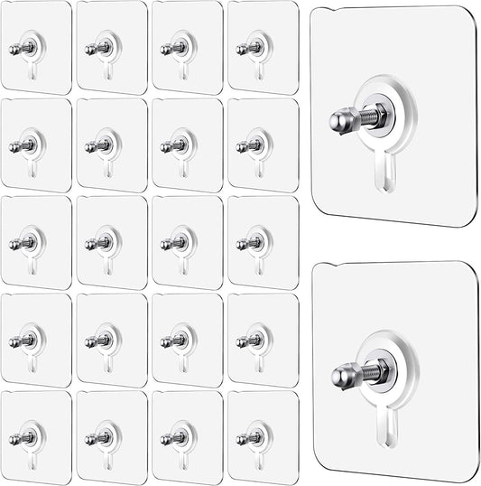 Self Adhesive Wall Hooks – Heavy Duty Stainless Steel (Pack of 10 & 20)