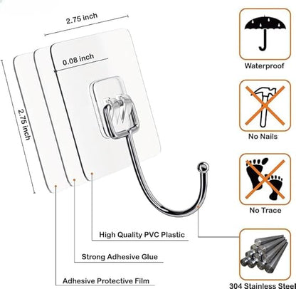 Transparent Large Hook Sticker