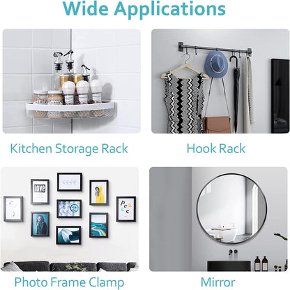 Self Adhesive Wall Hooks – Heavy Duty Stainless Steel (Pack of 10 & 20)