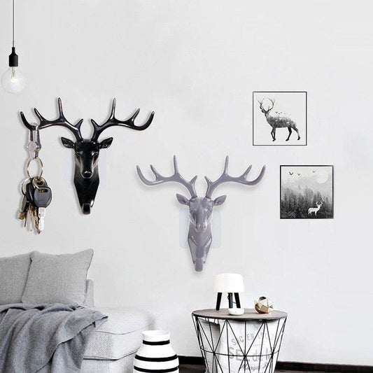 Hanging Hook- Self Adhesive Deer Head Hanging Hook (Pack of 2)