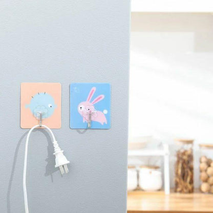 Hooks-Cartoons Strong Adhesive Wall Sticky Hooks(Pack of 6)